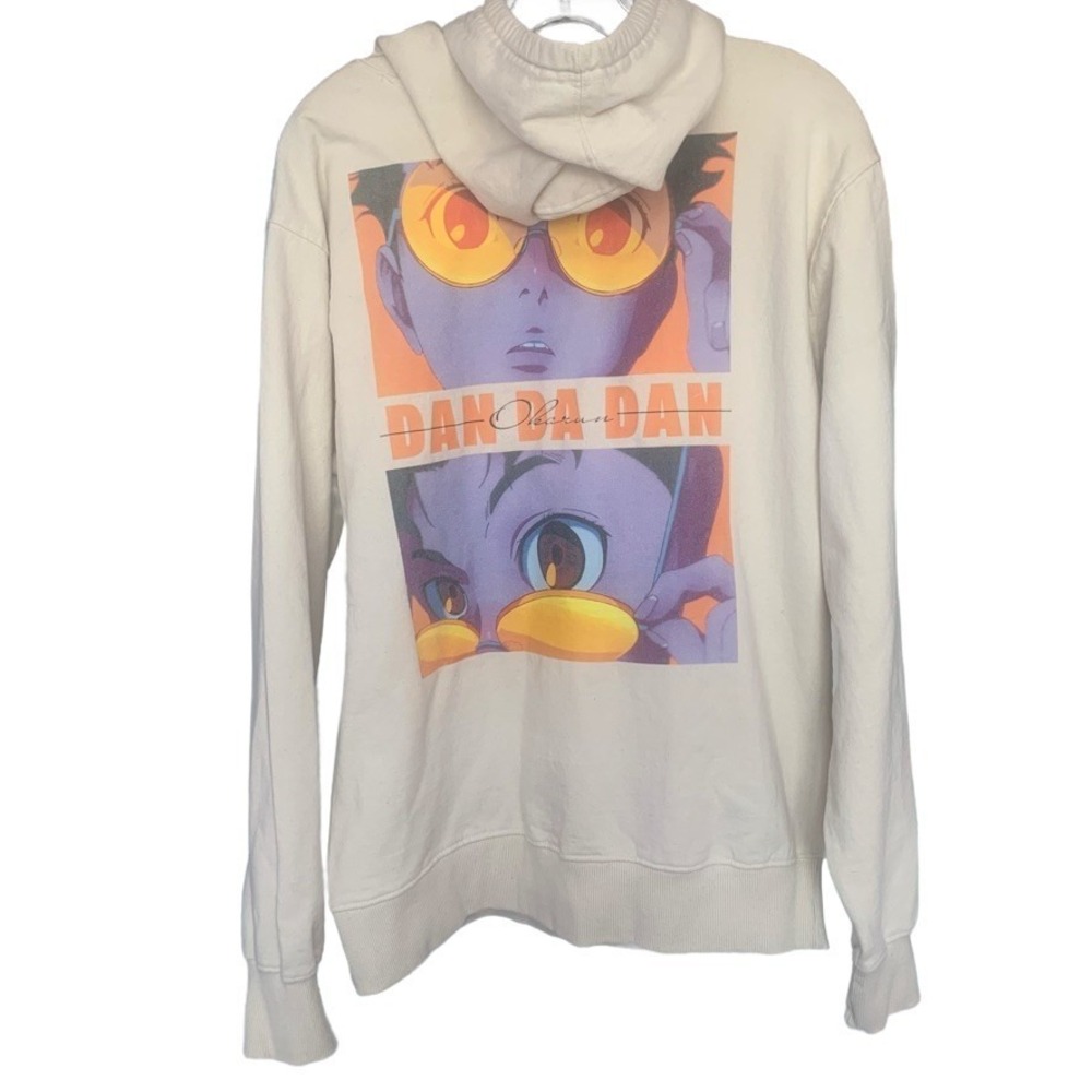 Dandadan Okarun Character Panel Hoodie Manga‎ Streetwear Pullover Cream Beige